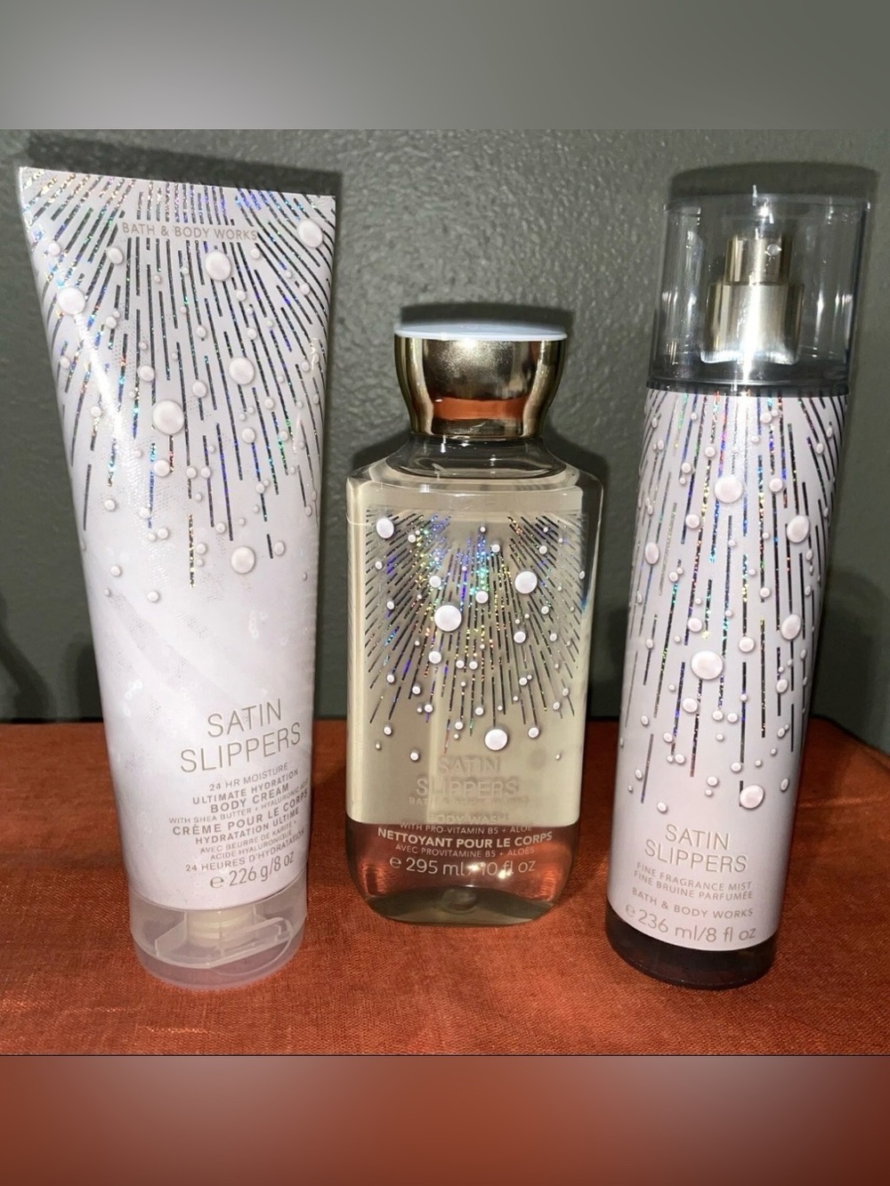 SATIN SLIPPERS TRIO Bath & Body Works *RETIRED*